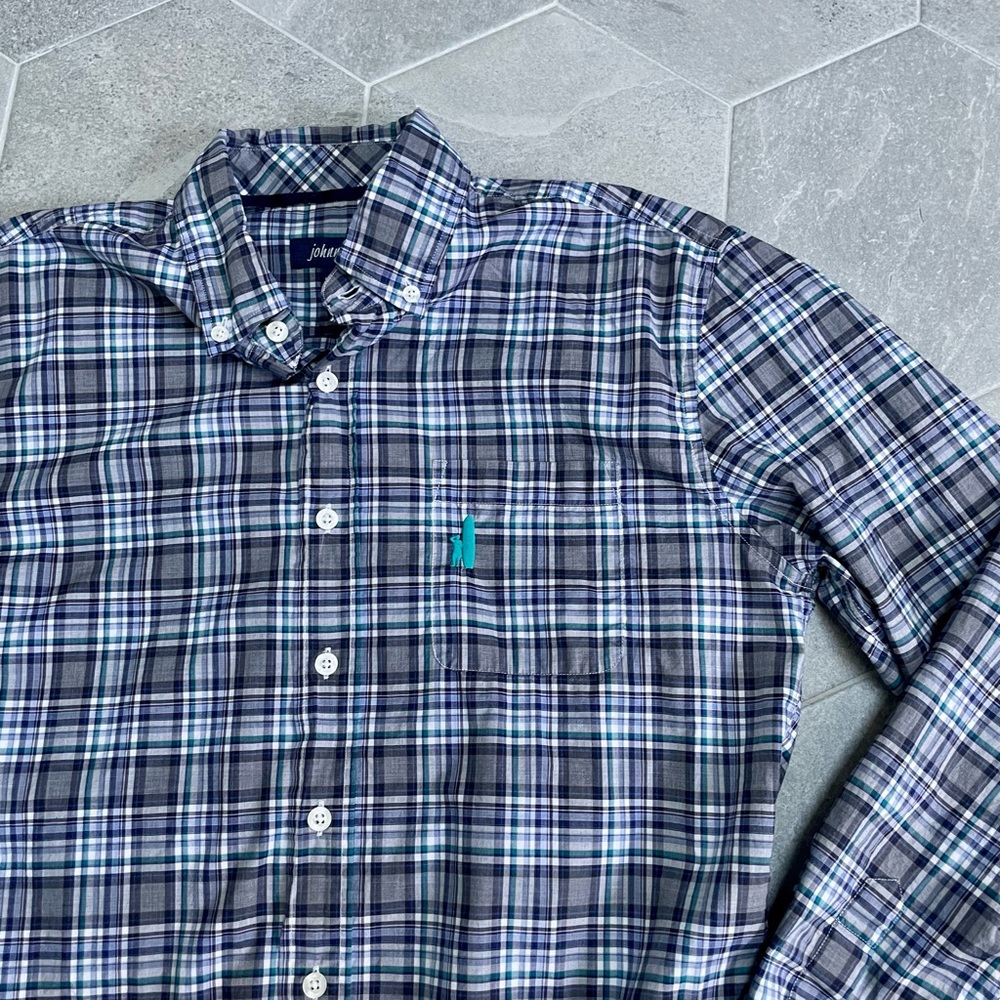 johnnie-O Plaid Button-Down Shirt – Size Small